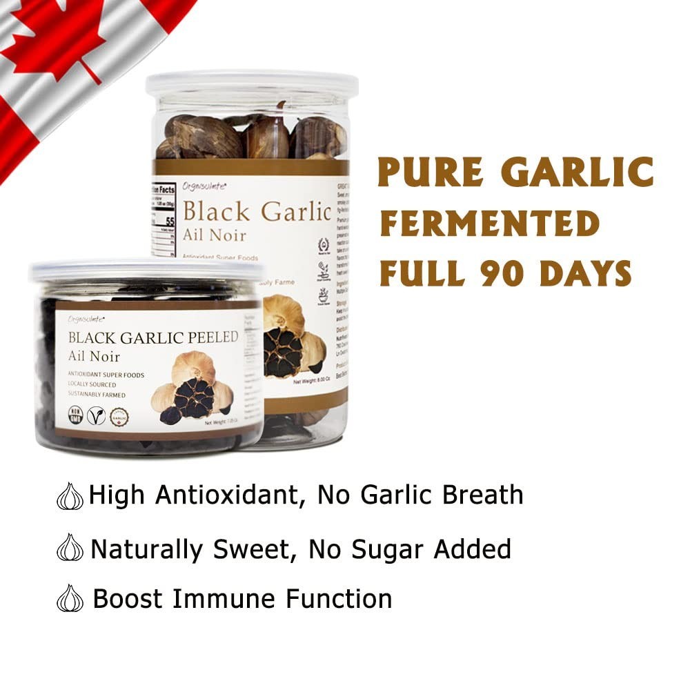Gourmet Peeled Black Garlic – Aged 90 Days, Ready to Enhance Your Dishes