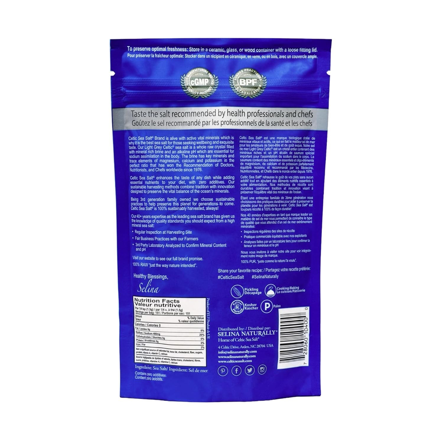 Unrefined Celtic Sea Salt with 70+ Minerals – Versatile Cooking & Finishing Use