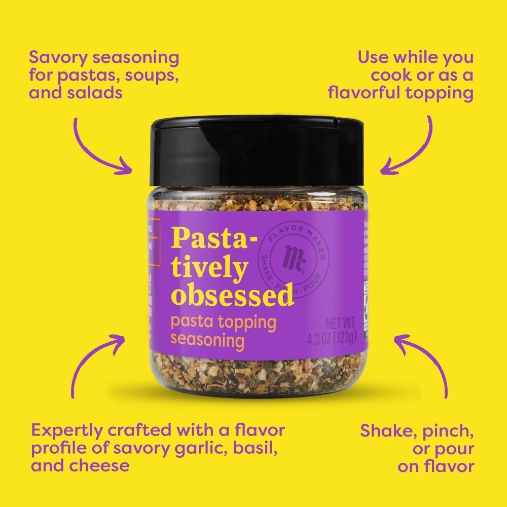 Pasta Seasoning Flavor Maker Gourmet Spice Blend 4.3 oz Jar