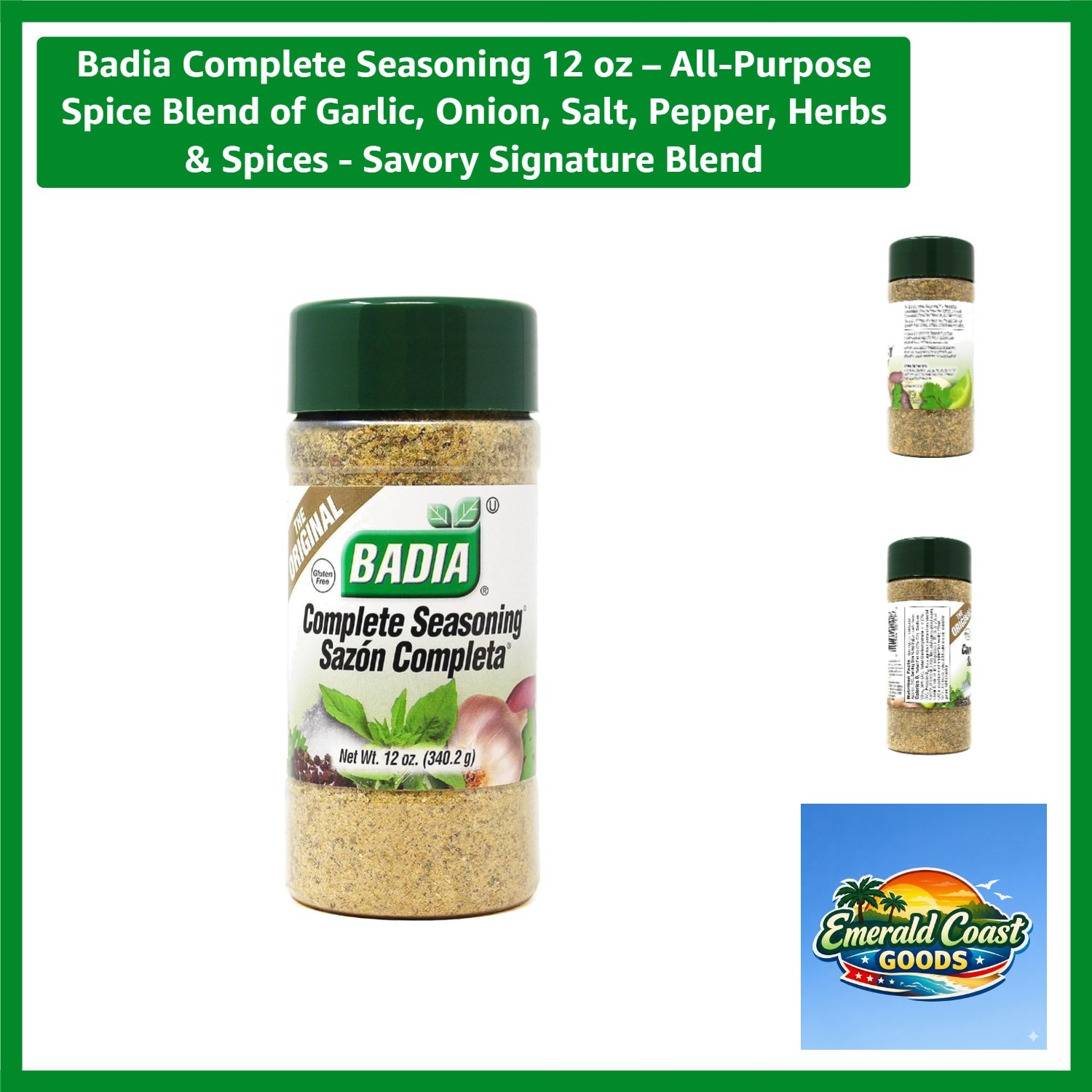 12 oz Complete Seasoning Blend – Authentic Garlic & Onion Spice Mix, Gluten-Free