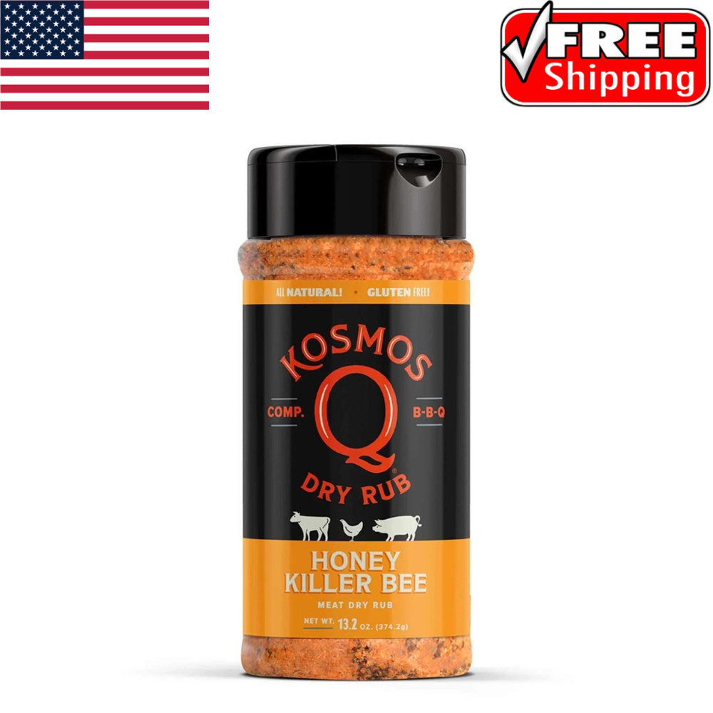 Kosmos Q Honey Killer Bee Dry BBQ Rub and Seasonings 13.2 Oz.