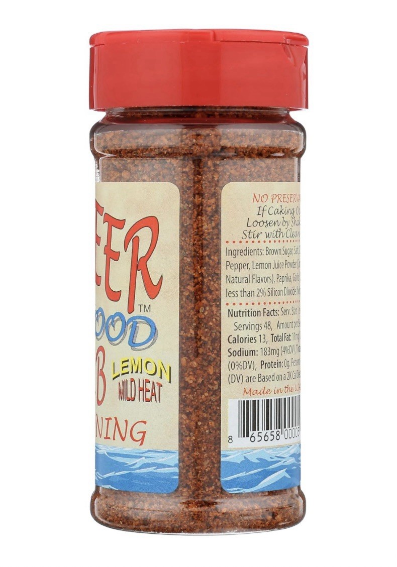 3 BEER Seafood Rub Seasoning w/Lemon, Mild Heat – 5 oz
