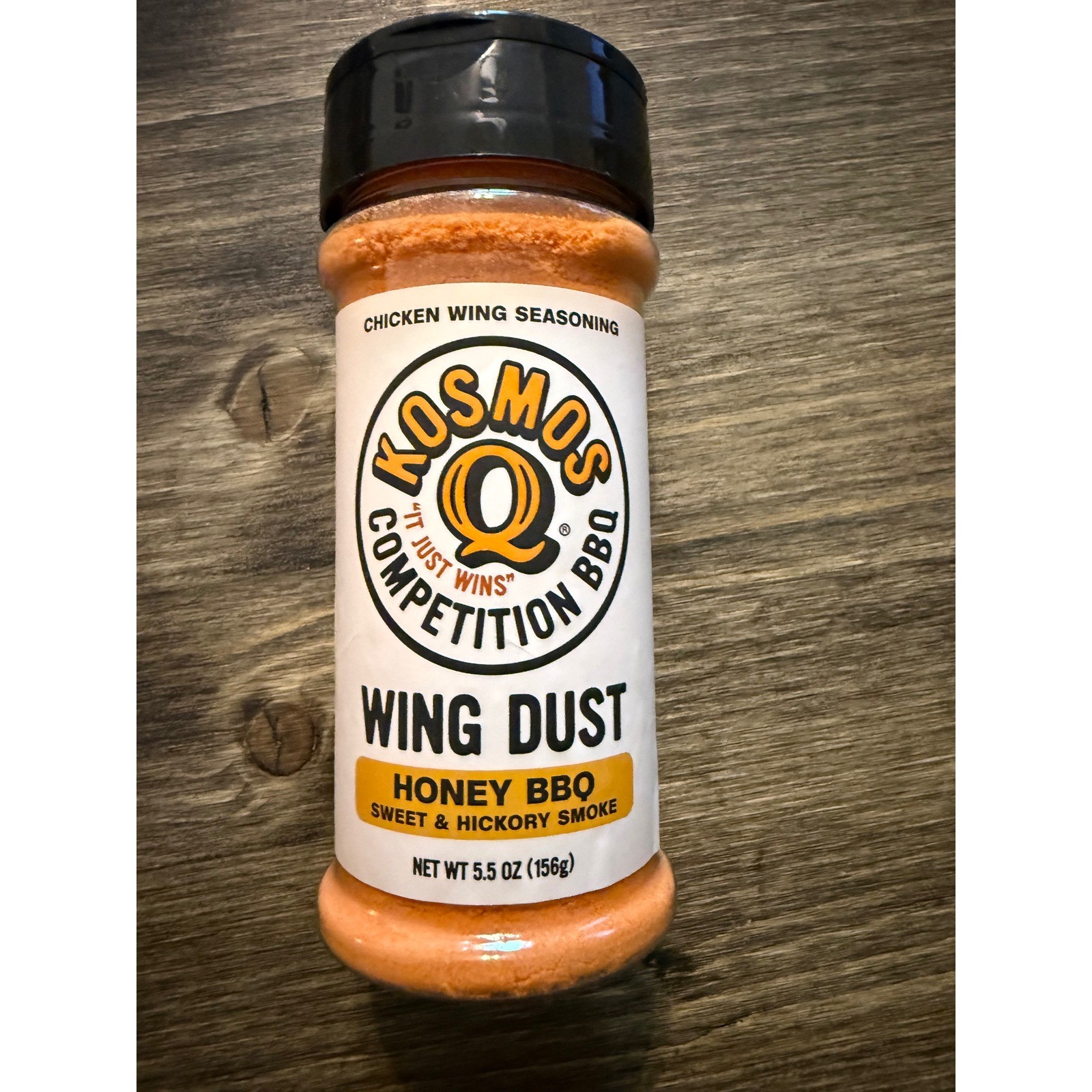 Kosmos Q Wing Dust Honey BBQ Chicken Seasoning 5.5oz Orange NEW Hickory Smoke