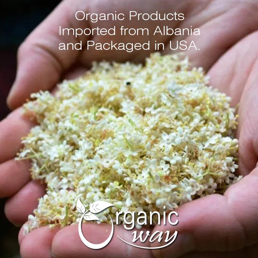 Organic Way Elderberry Flower / Elderflower – Organic, Kosher & USDA Certified