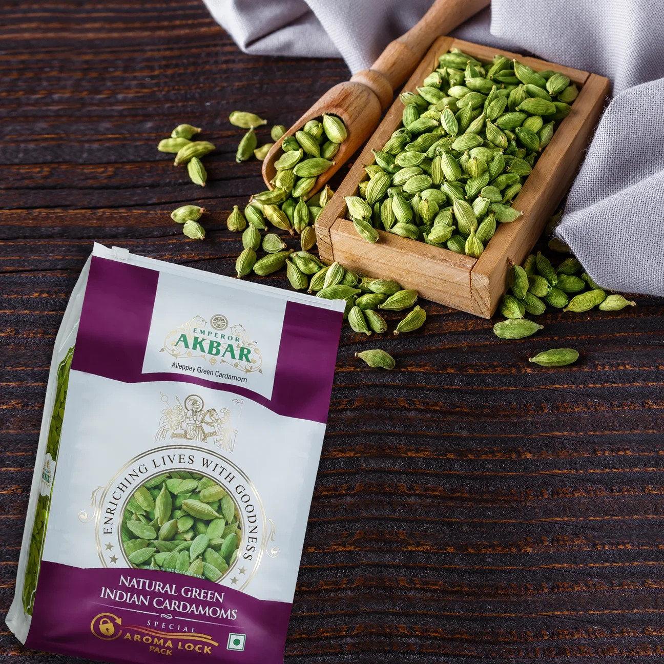 1kg (2.2 Lbs) Emperor Akbar Cardamom Indian Cardamom pods 8mm Green Cardamom