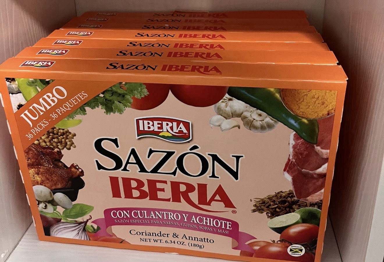 Iberia Sazon Coriander & Annatto Spice Mix 36 Packets (180 g)