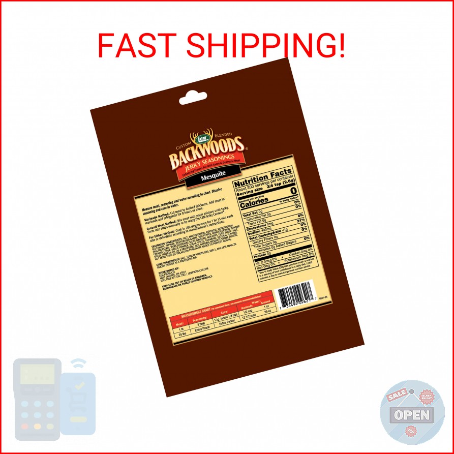 LEM Products Backwoods Mesquite Jerky Seasoning, Ideal for Wild Game and Domesti
