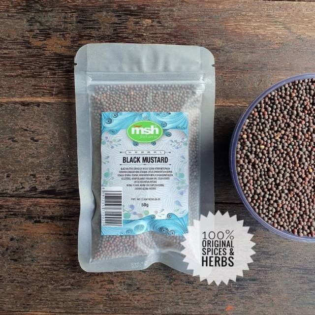 Black Mustard Seeds 50g Whole Culinary Spice Natural Aromatic Kitchen Blend