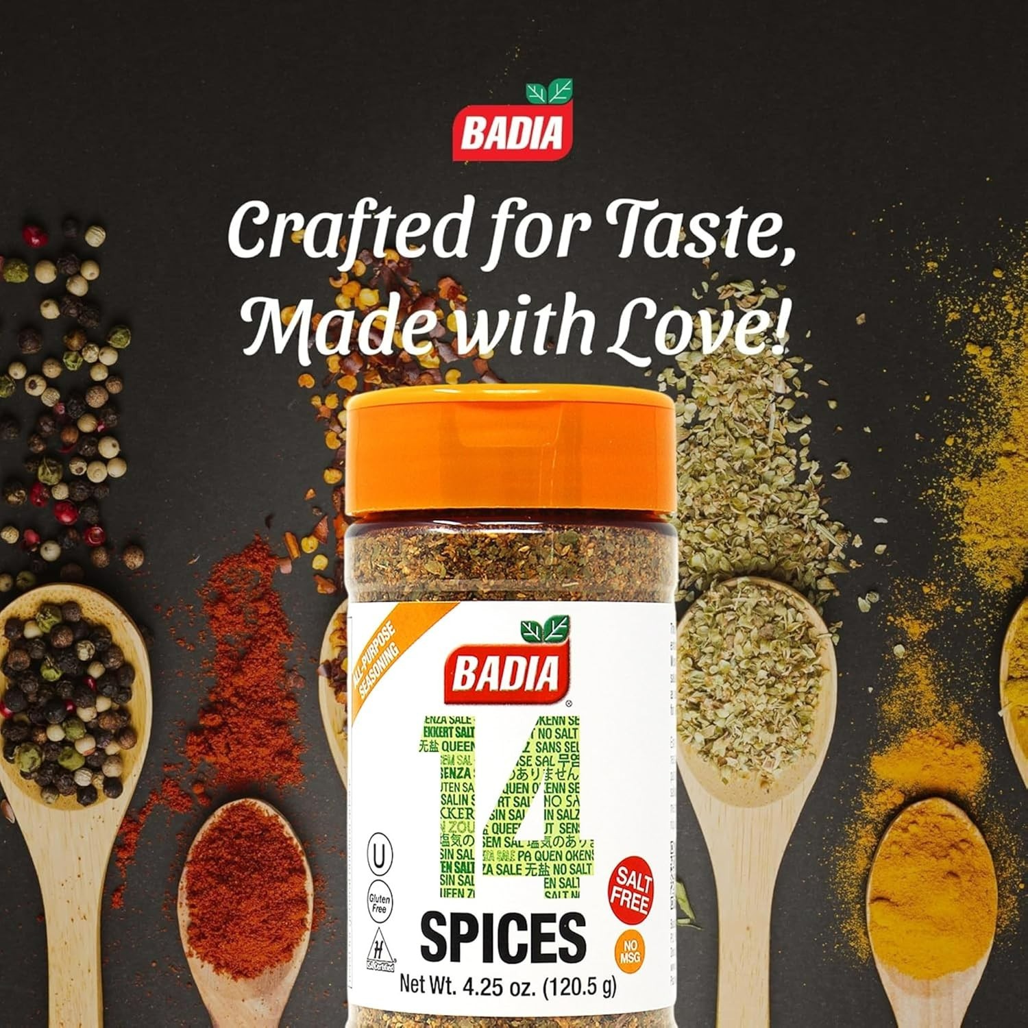 Badia® 14 Spices Salt-Free All Purpose Seasoning, 4.25 oz Savory Blend (2 Pack)