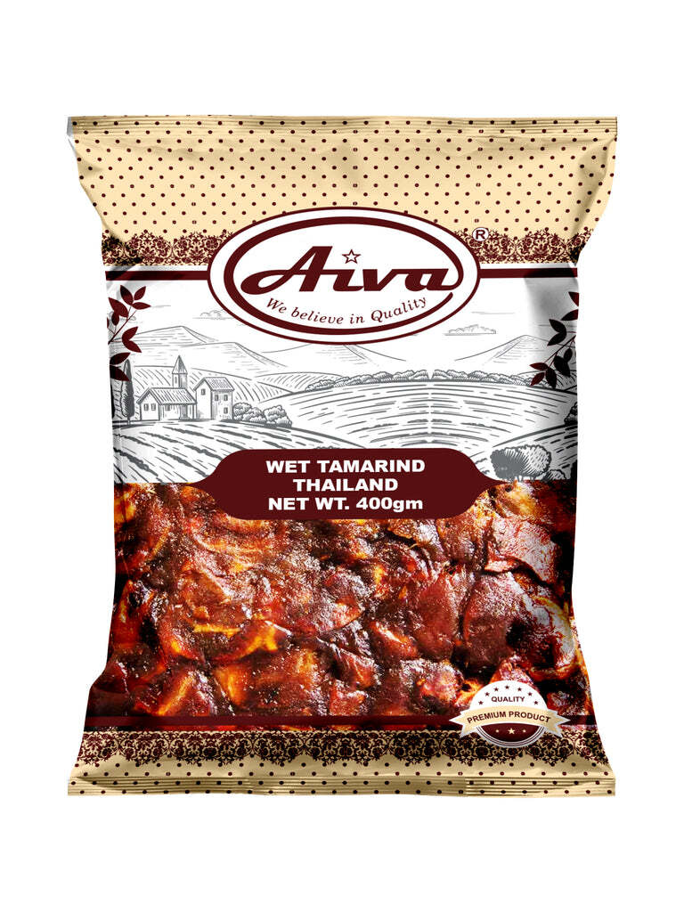 Aiva Wet Tamarind Thailand Seedless Paste Block (Imli/Me Chua) 400 GM