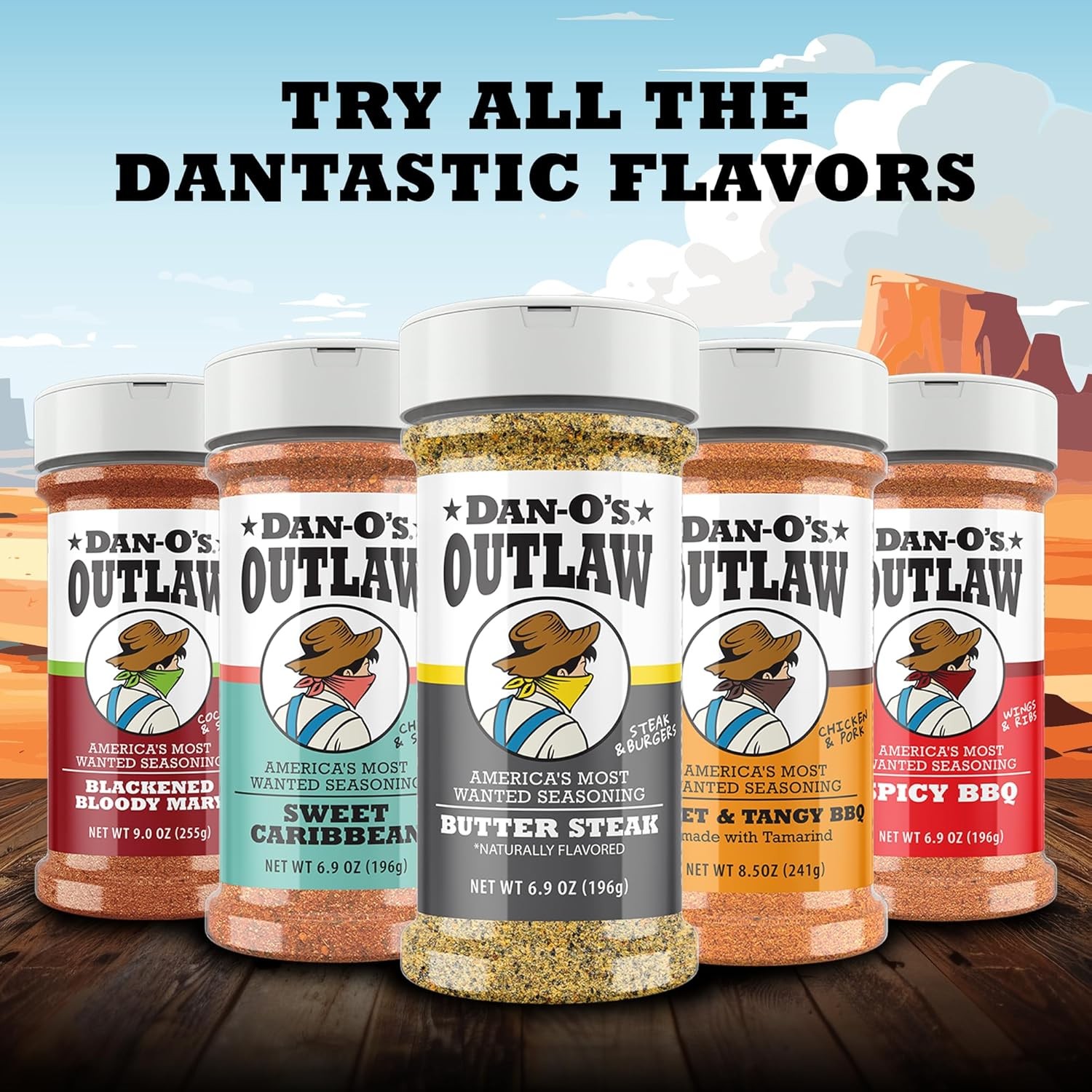 Dan-Os Outlaws Butter Dust Seasoning, 6.9 oz Bottle, Butter Free Ship NEW