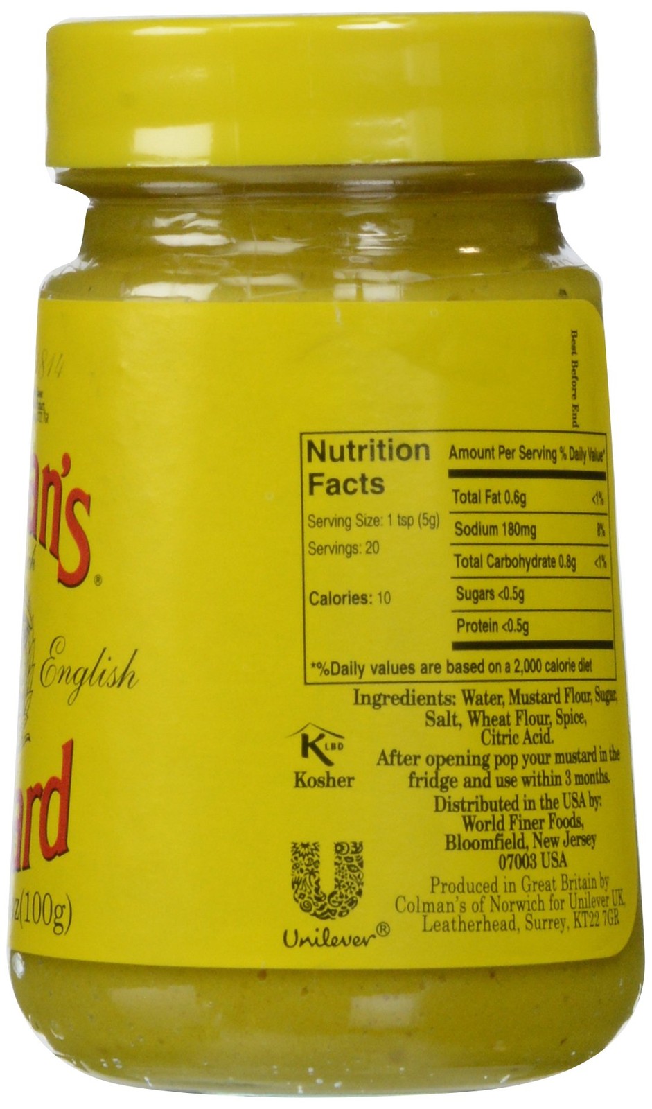English Prepared Mustard 3.53 oz – Classic Condiment for Sandwiches & Dishes