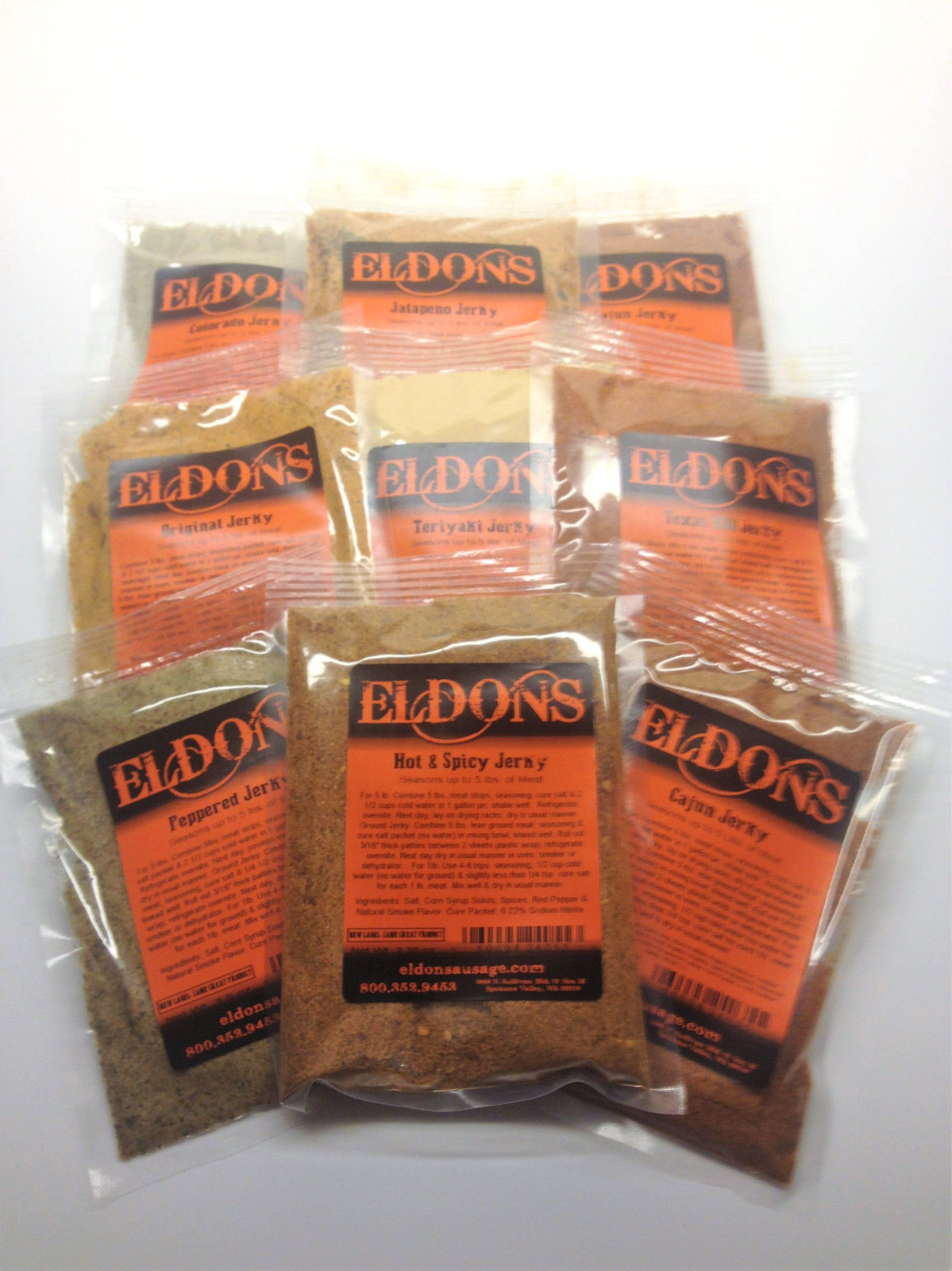 Jerky Seasoning Spice with Cure Seasons 5 Pounds of Meat Your Choice of Flavor