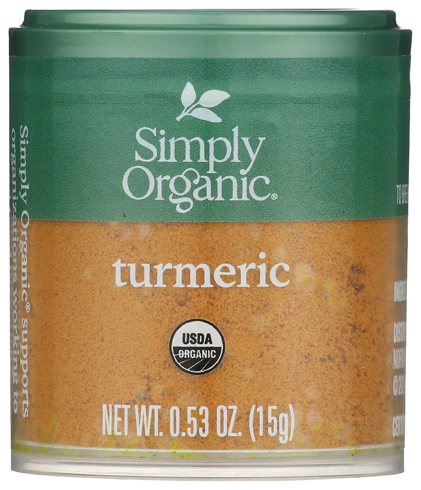 Organic Ground Turmeric 0.53 Oz By Simply Spice Jar 15 G 53 6 Pack