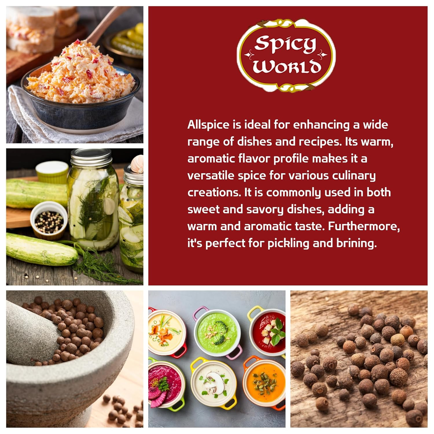 Whole Allspice Berries 14 Oz Resealable Bag | All Spice Pimento Jamaica Peppe…