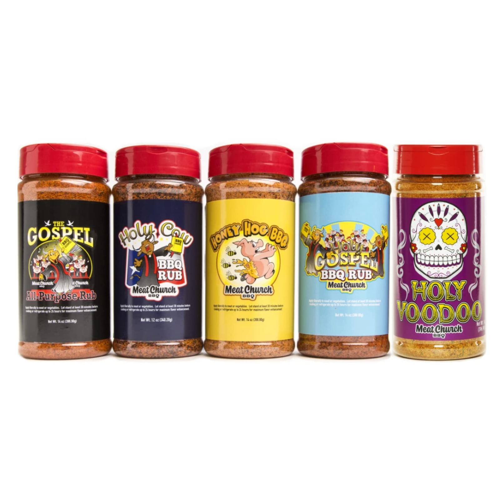 Meat Church Fab 5 Gift Box Assortment of Top 5 Seasonings and Rubs