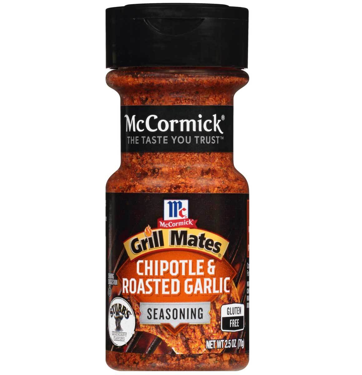 McCormick Grill Mates Chipotle & Roasted Garlic Seasoning – 2.5 Oz – Pack of 6