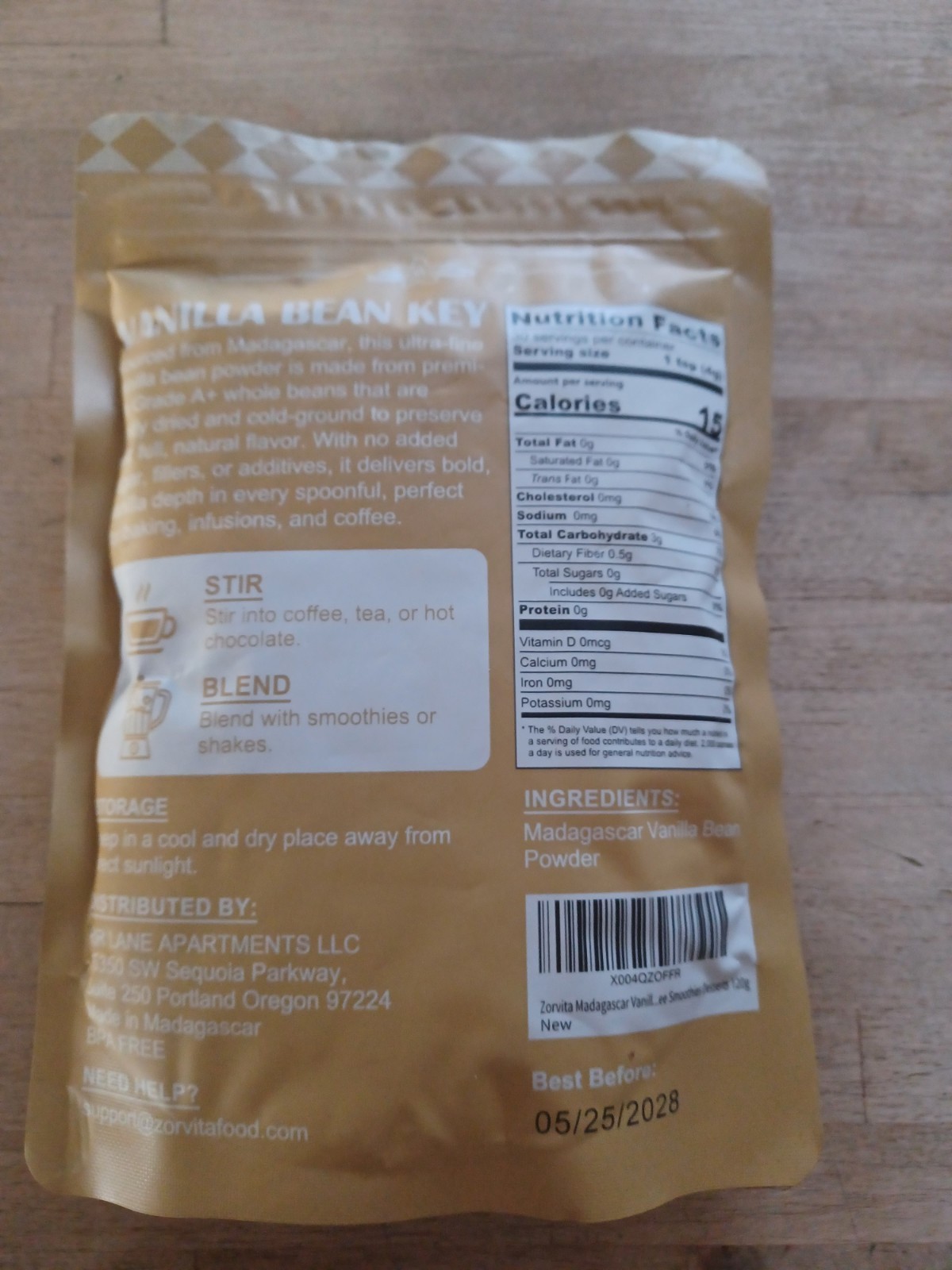 Pure Madagascar Grade A Vanilla Bean Powder 4.23 oz Gluten Free Vegan