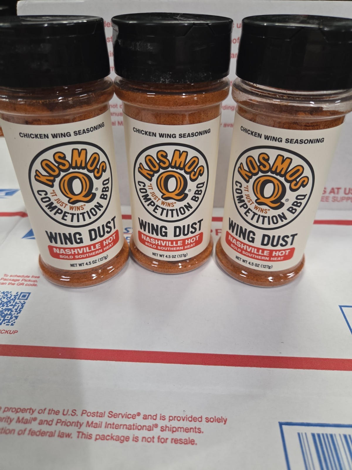 3 Kosmos Q Seasoning Wing Dust Nashville Hot Competition BBQ 4.5 Oz Each NEW