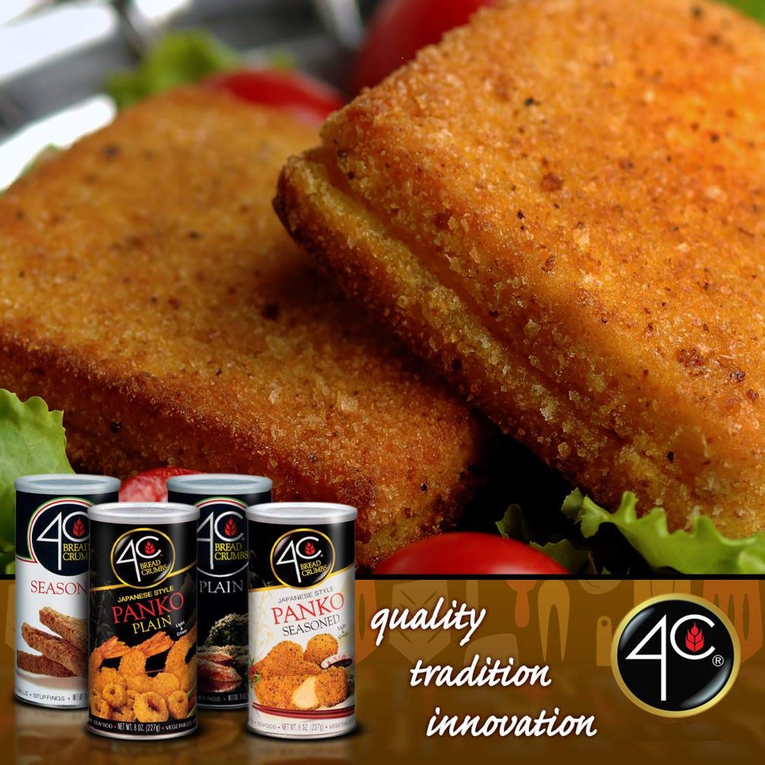 4C Salt Free Bread Crumbs, Seasoned, Premium Regular & 12 Ounce (Pack of 3)