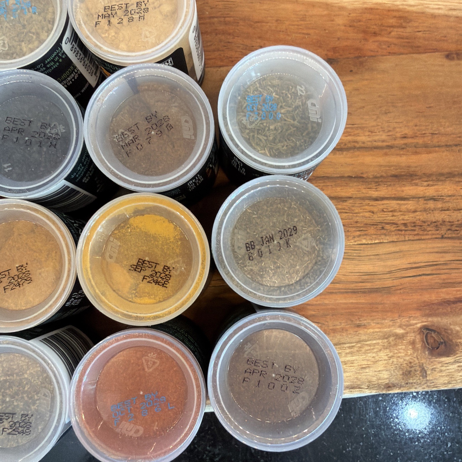 19 Assorted Frontier Co-Op Herb Spice Minis Pack Non-GMO Non-ETO Non-Irradiated