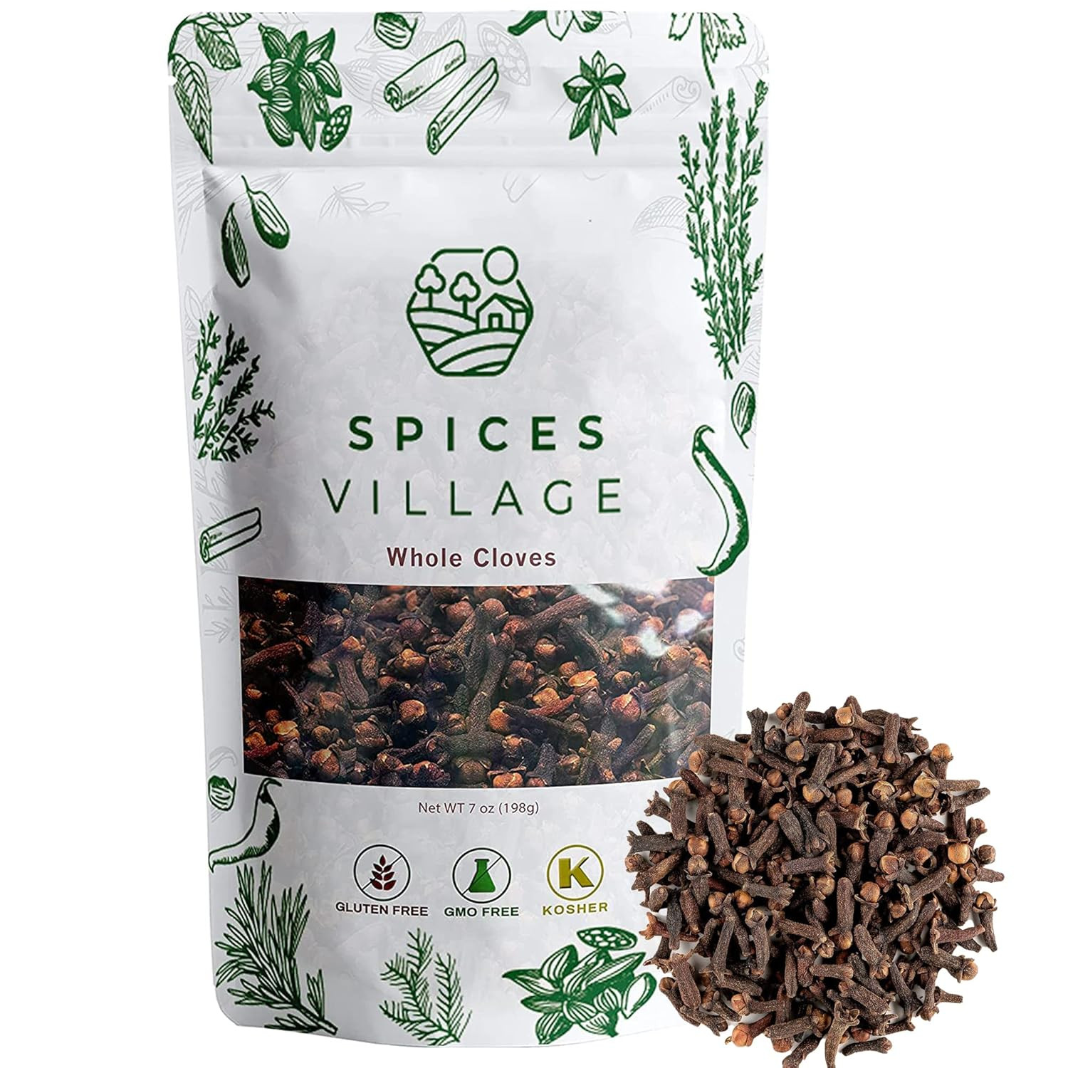 Cloves Whole, All Natural Dried Clove Buds, Clavos de Olor 7 Ounces, Kosher, Glu