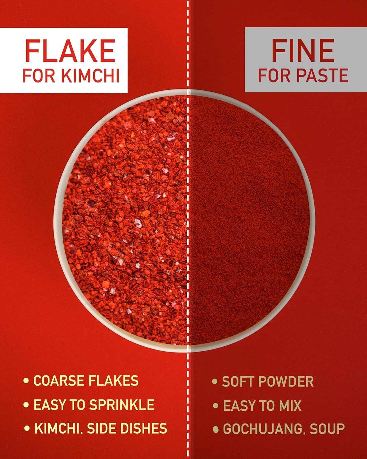 5LB Korean Gochugaru Chili Flake for Kimchi, MSG Free