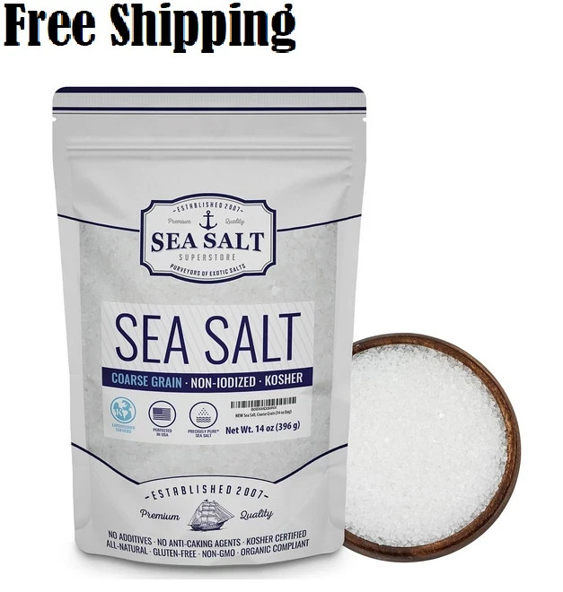 Sea Salt Coarse Grain Baja Sea Salt Great for Cooking or Grinding Non-Iodized…