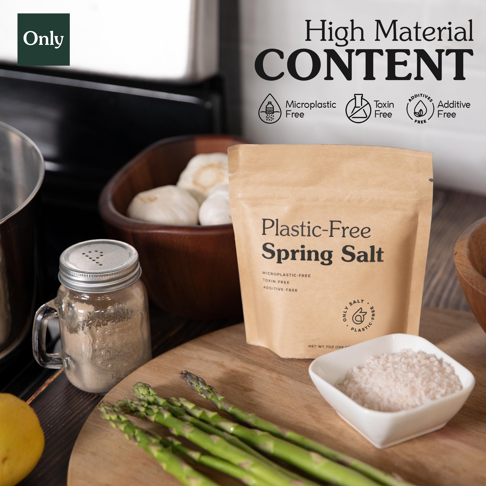 Only Ancient Spring Salt from Andes Mountains, Coarse Grain Rock & Sea Salt