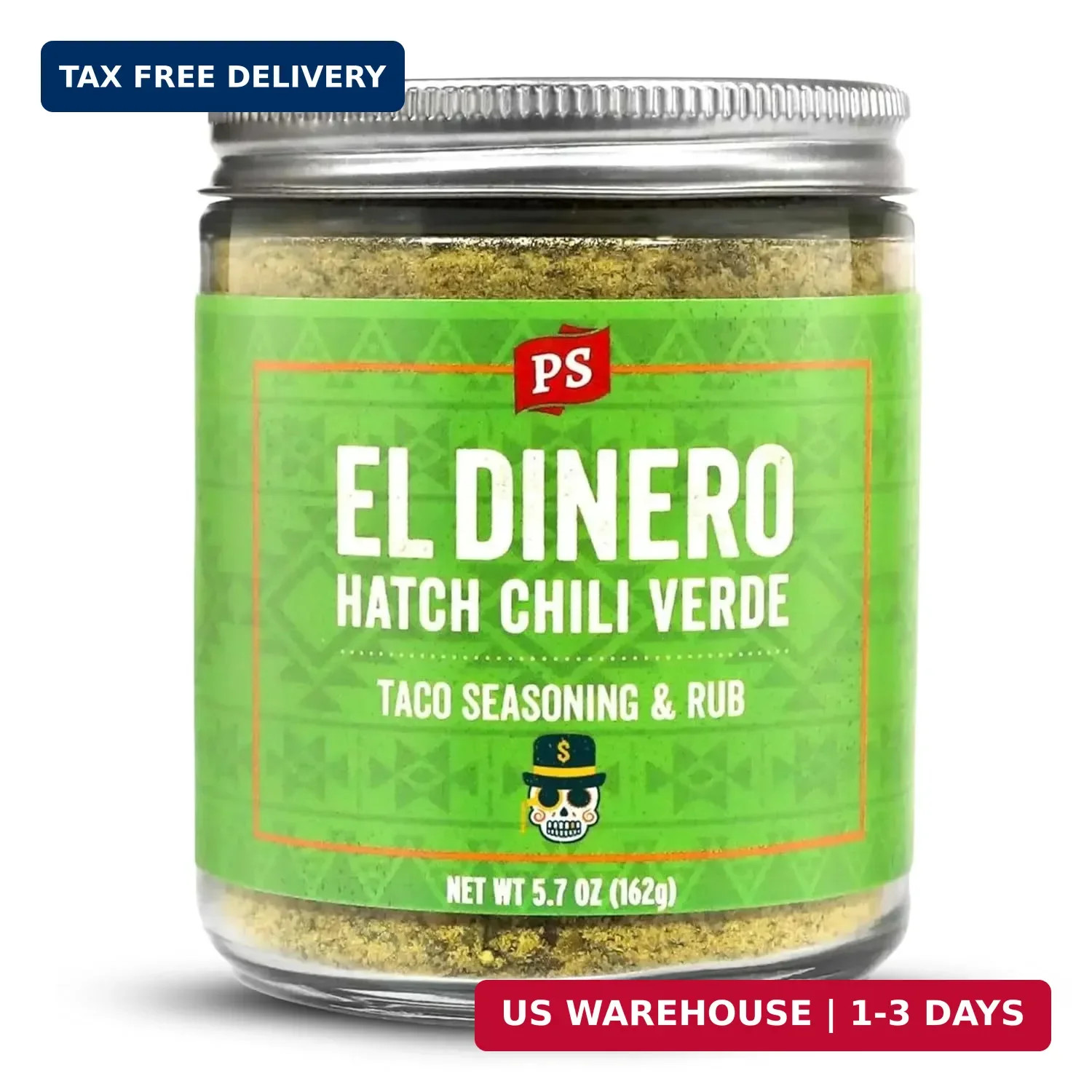 PS Seasoning El Dinero Taco Seasoning Mix – Hatch Chili Verde and Jalapeno Blend