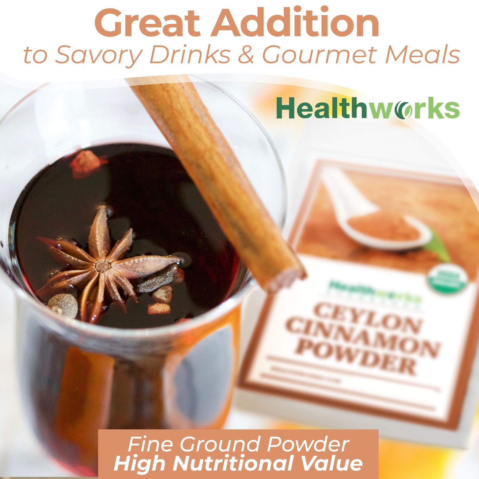 Organic Ceylon Cinnamon Powder – 16 Oz / 1 Lb – Ground Raw – Keto, Vegan & No…
