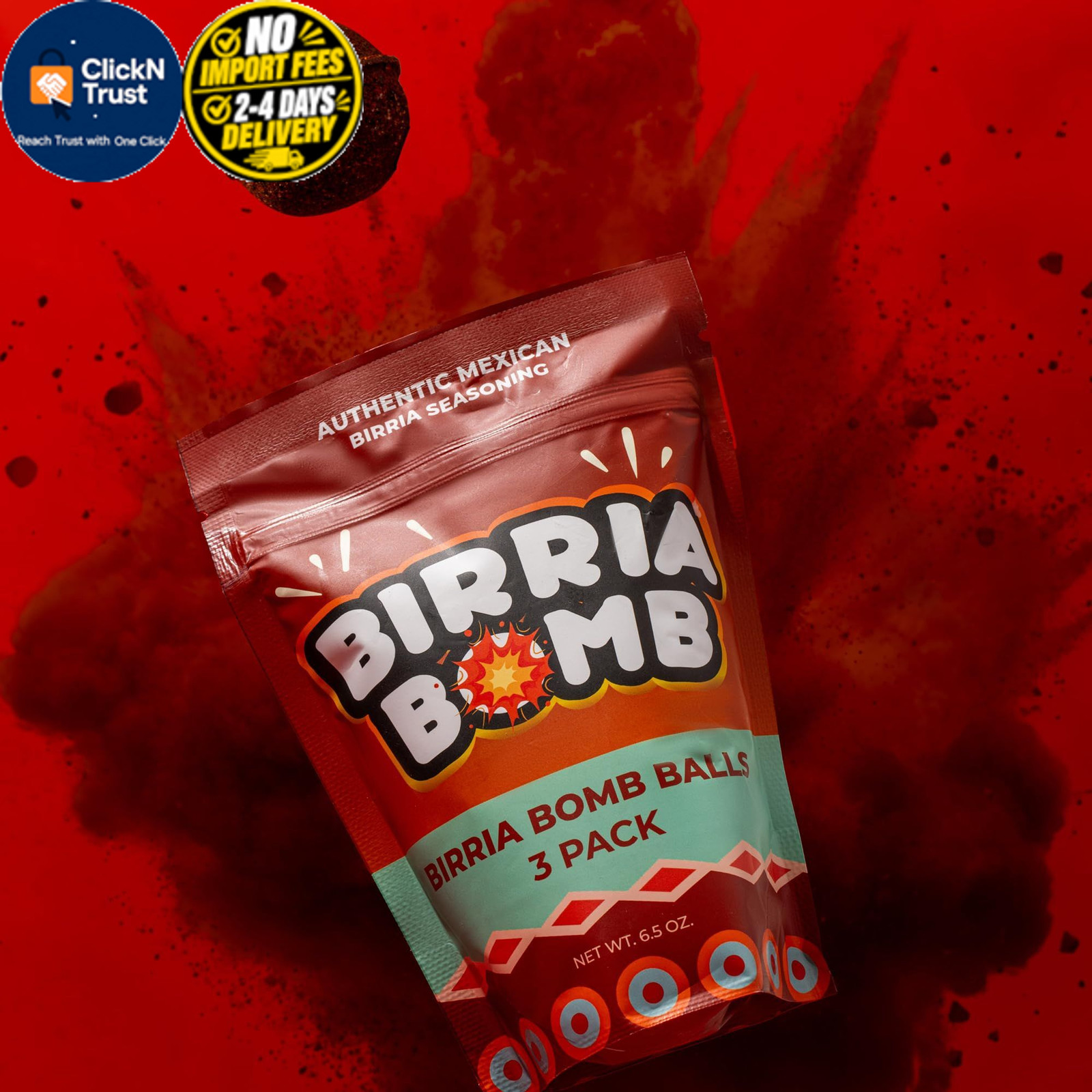 CHILEMOY Birria Balls VALUE-PACK | Authentic Mexican 3 Ounce (Pack of 2)