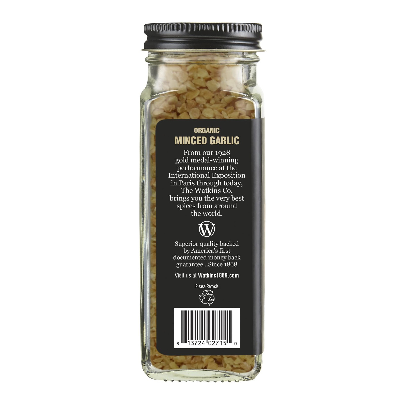 Organic Minced Garlic 3.3 oz USDA Certified NonGMO Pantry Staple Instant Flavor