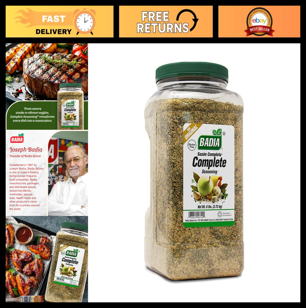 All-Purpose Complete Seasoning 96 oz – Garlic, Onion, Herbs & Spices Blend