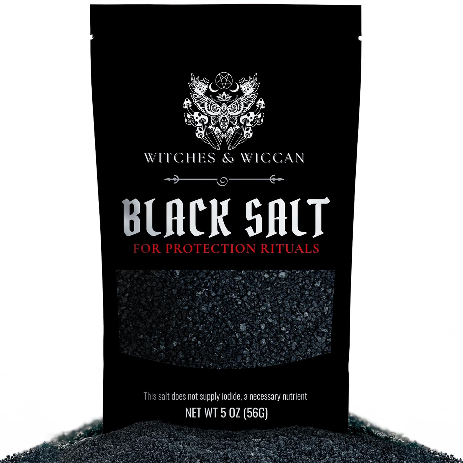 Black Salt for Protection Rituals & Wiccan Spells, Handcrafted Negative Energ.