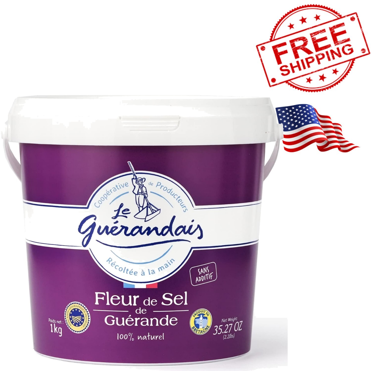 French Sea Salt – 2.2 lbs in a Convenient Pail