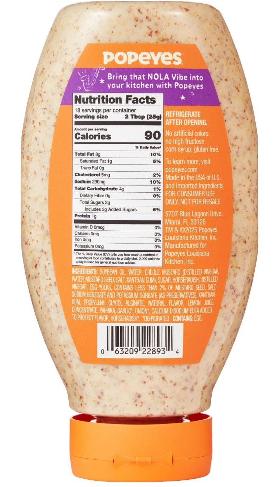 🔥 New Official Popeyes MARDI GRAS MUSTARD Creamy Mixed Dipping Sauce 18 Fl Oz