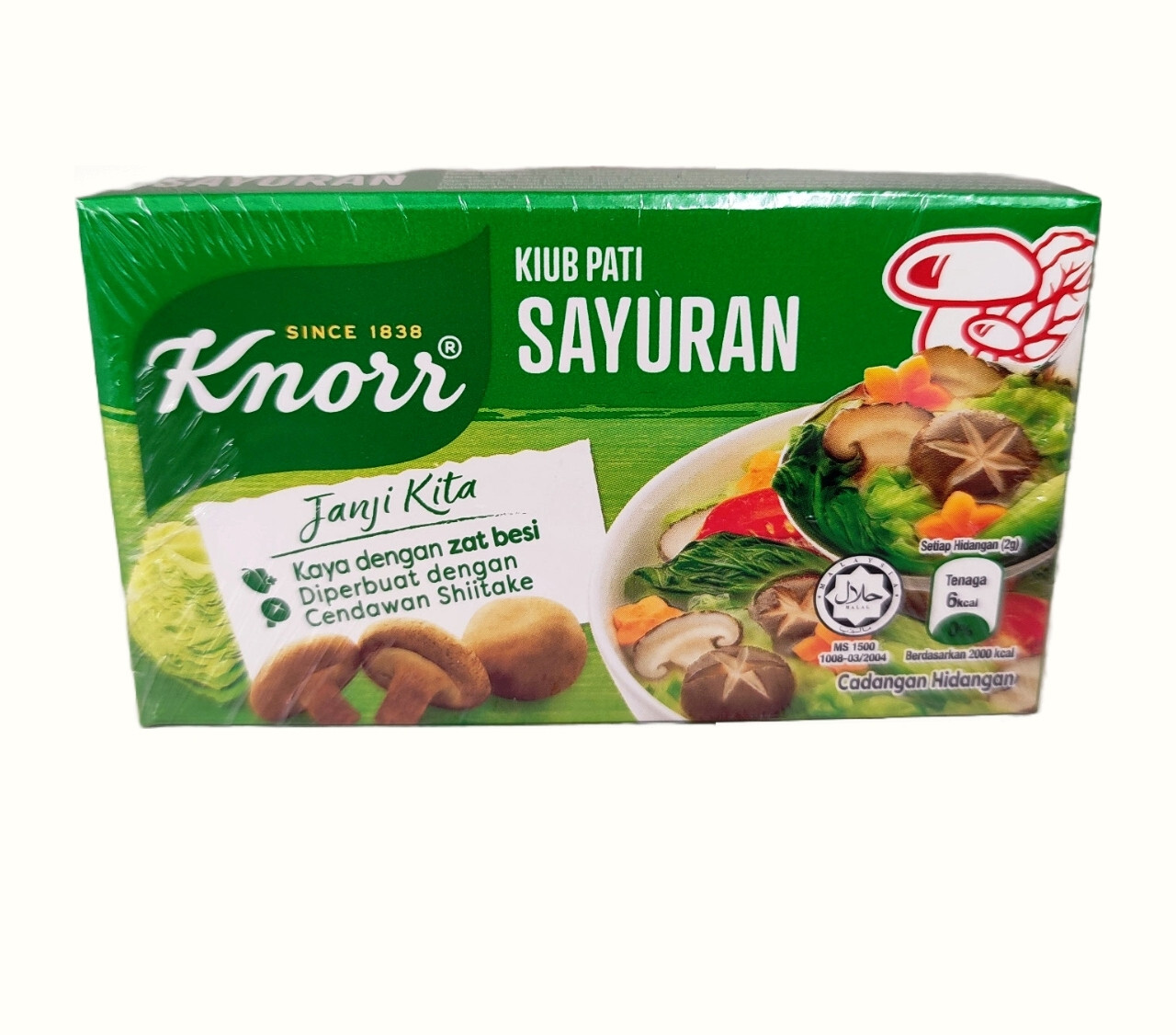 6 Cubes 60g KNORR Seasoning Real VEGETABLE Stock No Preservative Added Free Ship