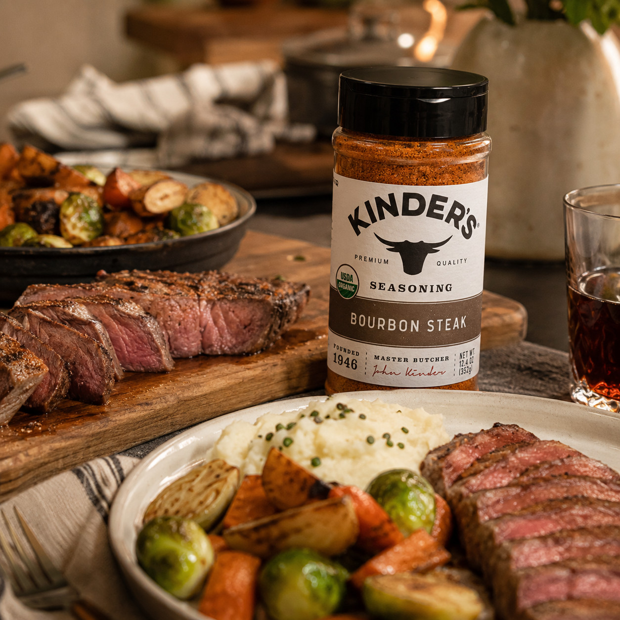 Kinder’s Organic Bourbon Steak Seasoning Spice Mix, 12.4 oz