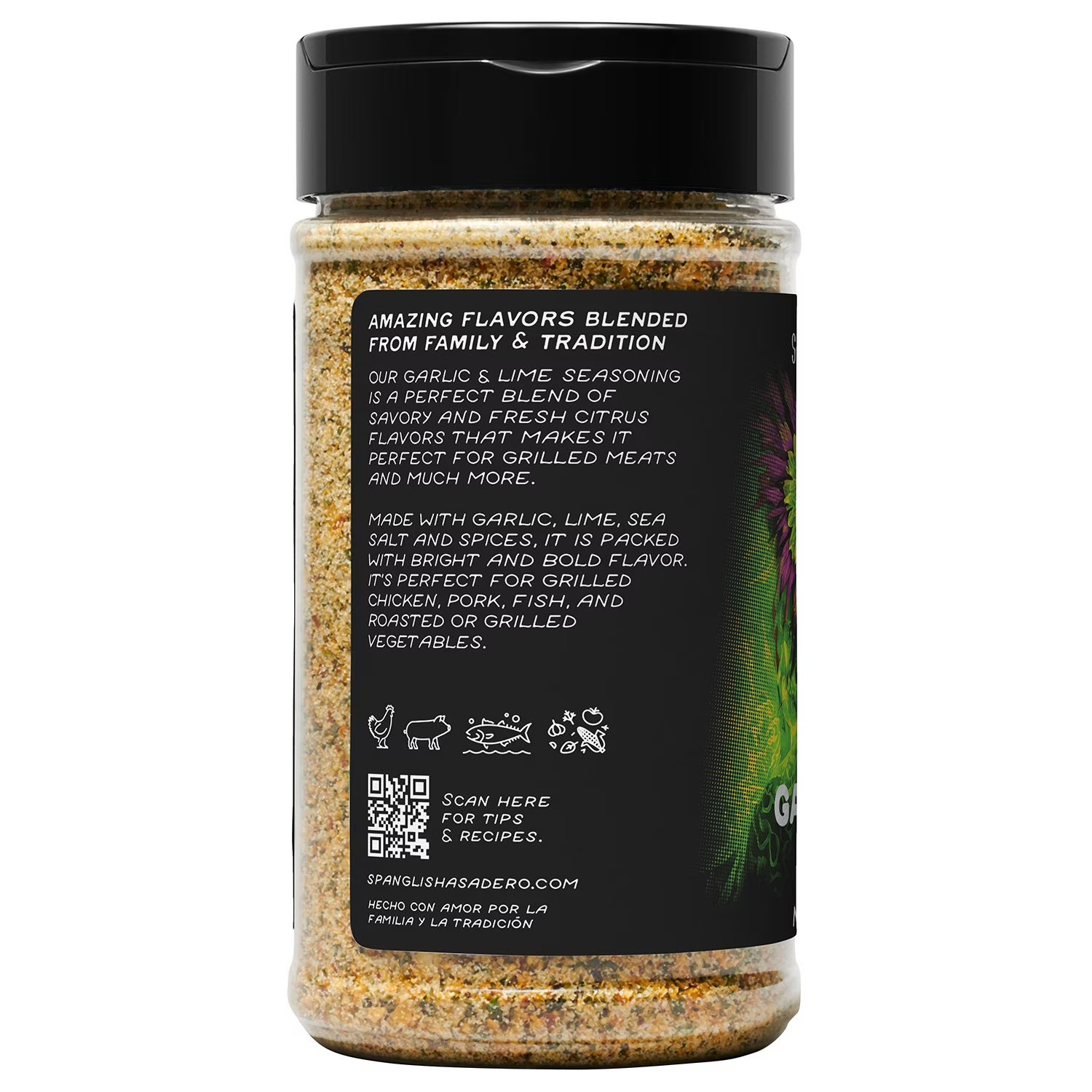 Spanglish Asadero Chili Verde Organic Seasoning Spice 9.8 oz Garlic Jalapenos