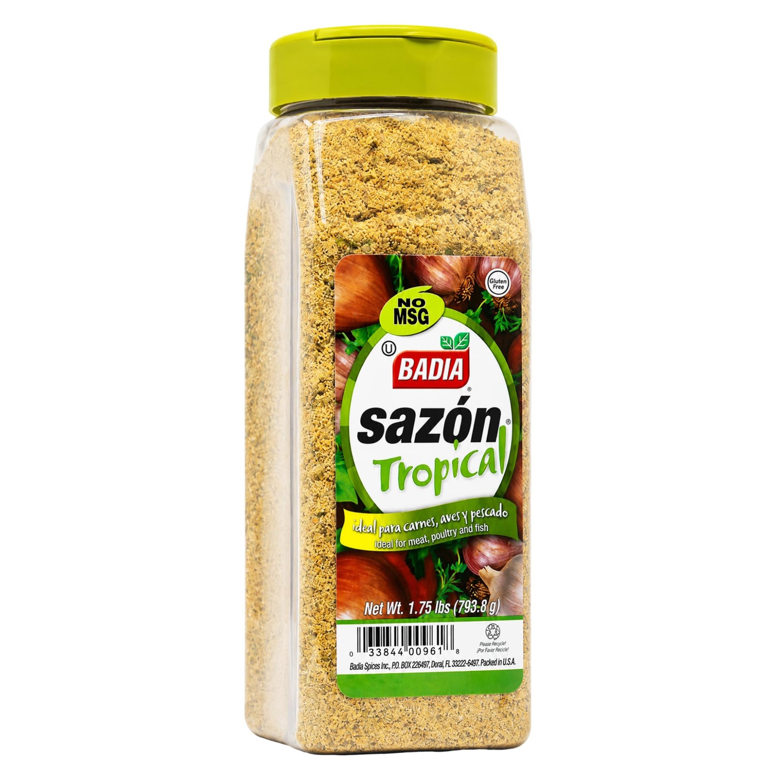 Badia Sazon Tropical, 1.75 lbs – Zesty Blend for Meats, 28 Ounce (Pack of 1)