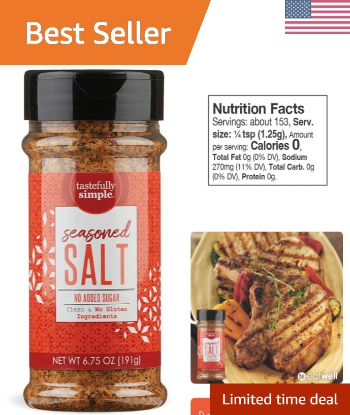 Flavor-Enhancing Seasoned Salt, 6.75 Ounce (Pack of 3) – No Artificial Additives