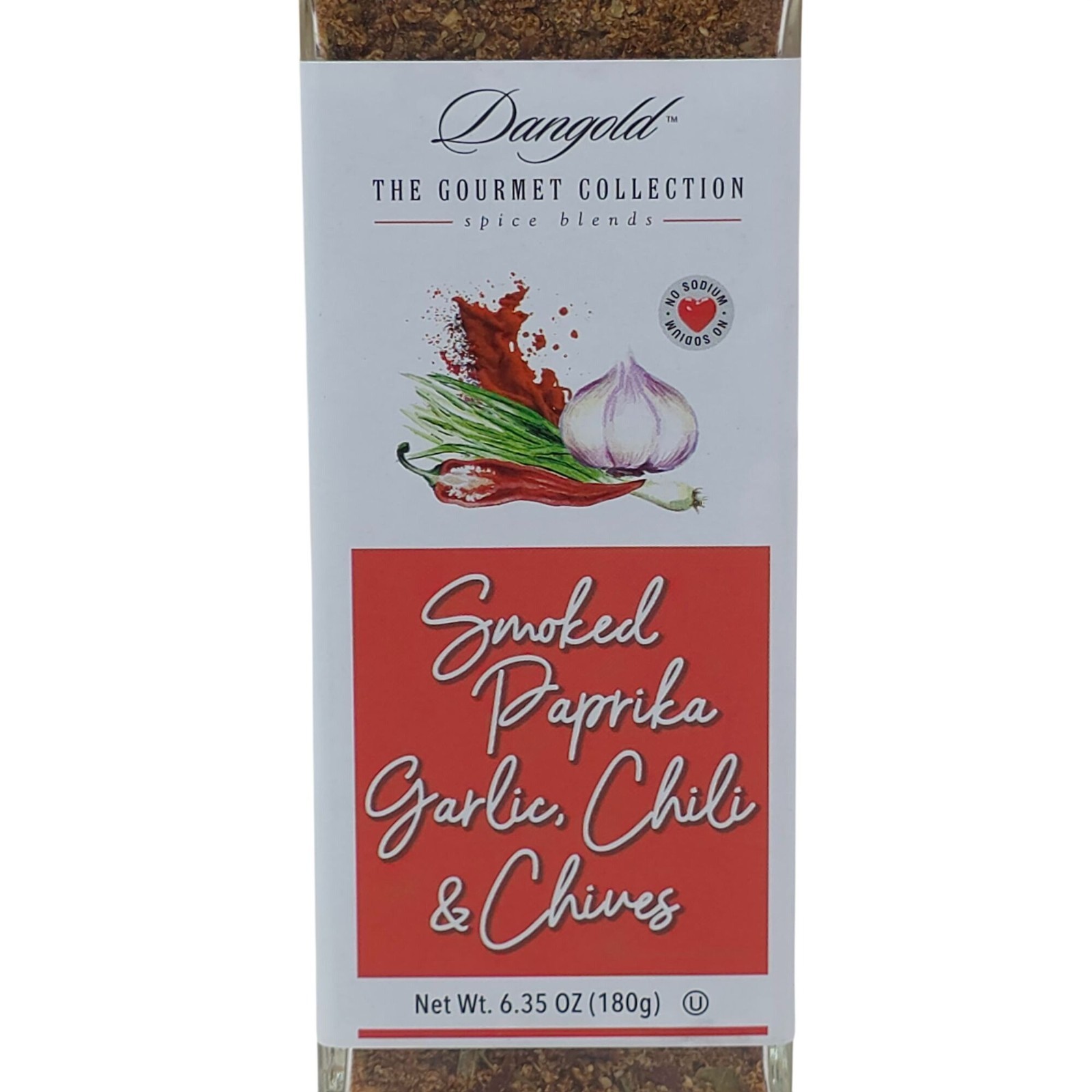 Dangold Gourmet Collection Smoked Paprika Garlic Chili & Chives 6.35oz Glass Jar