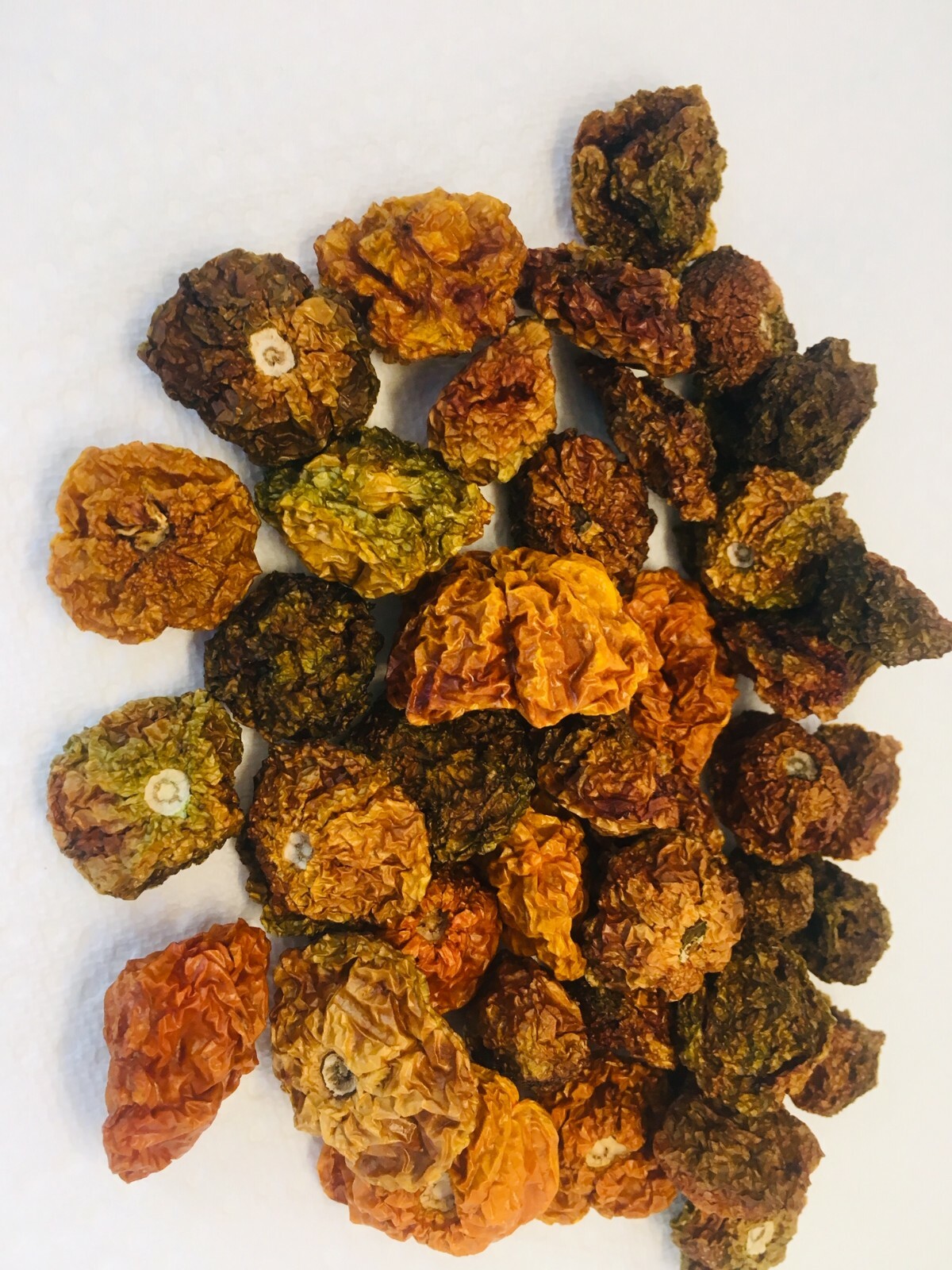 WHOLE DRIED SCOTCH BONNET AND/OR GHOST(BHUT JOLOKIA) PEPPERS ORGANICALLY GROWN