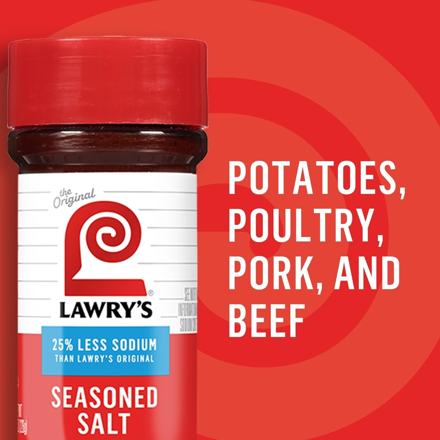 Savory Lawry’s Seasoned Salt, 8 oz – 25% Less Sodium, Ideal for Everyday Cooking
