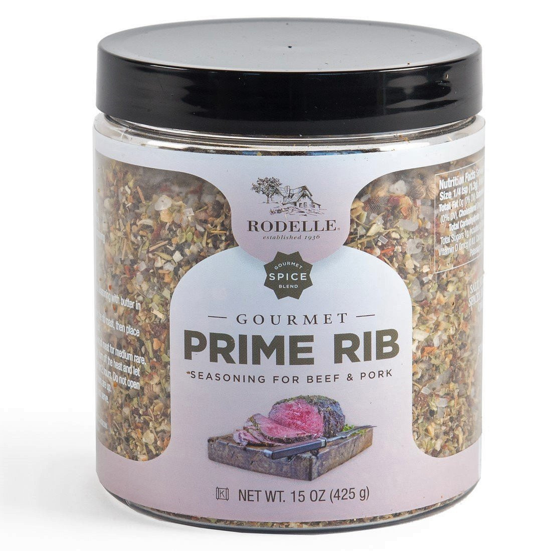 Gourmet Prime Rib Seasoning, Dry Rub, Gluten Free, Kosher, 15 Oz