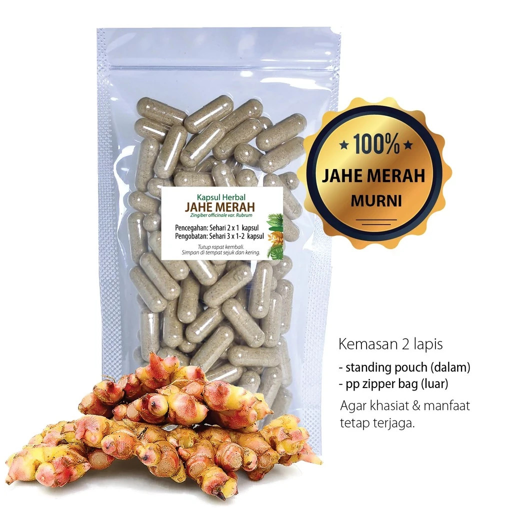 3x Red Ginger 100 Caps Herbs Spices Extract Natural Organic Pure Herbal Health