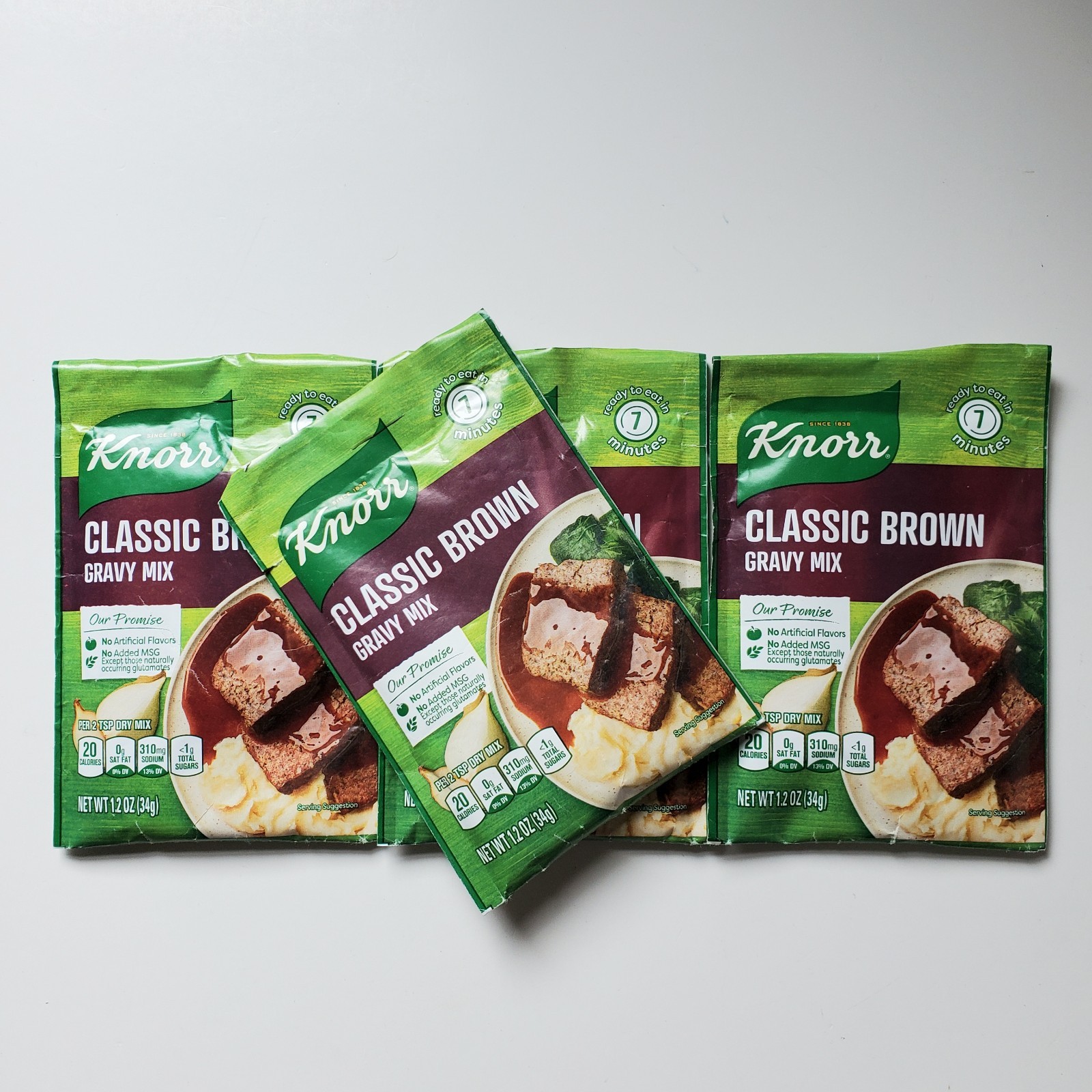 Lot Of 4 Packs Knorr Classic Brown Gravy Mix BB 07-09/2026 Instant Packets *Wear