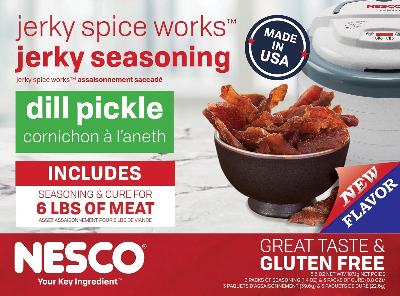 Nesco BJT-6, Jerky Spice Works, Teriyaki Flavor, 7.9 Ounce (Pack of 1), red