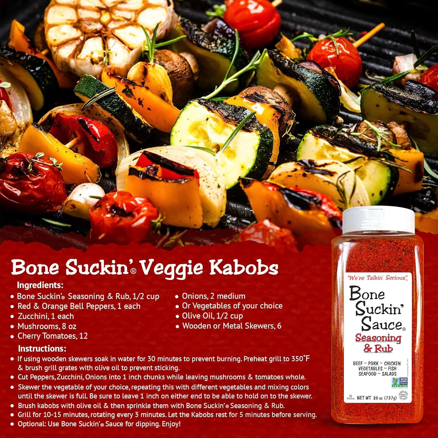 Bone Suckin’ Seasoning & Rub, Original Blend, 26 Oz